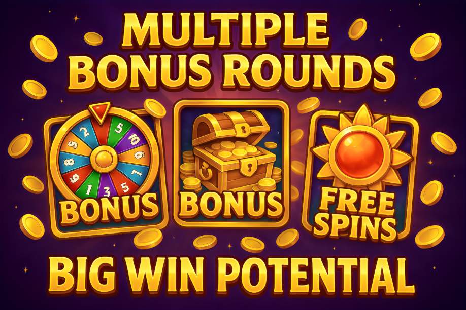 Multiple Bonus Rounds with Big Win Potential: