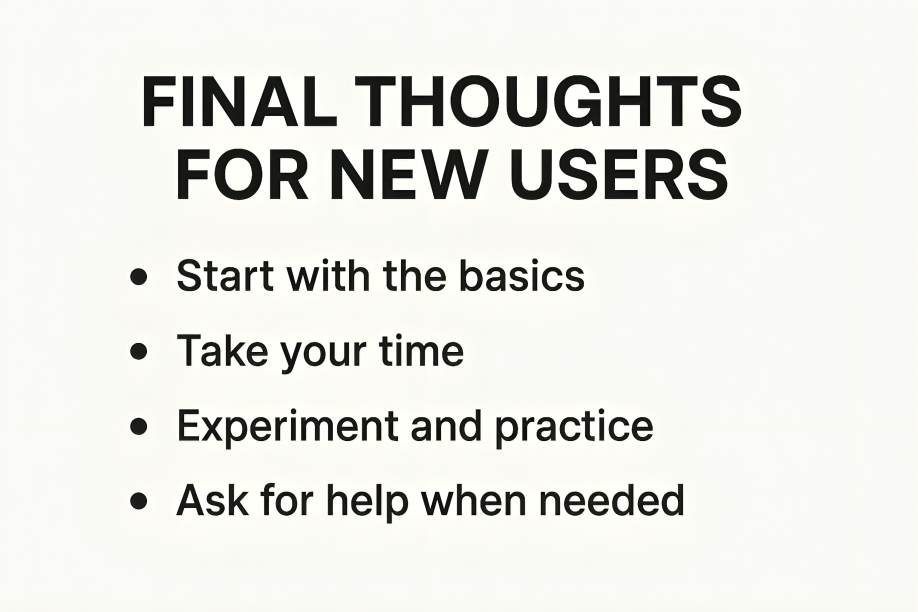 5. Final Thoughts for New Users