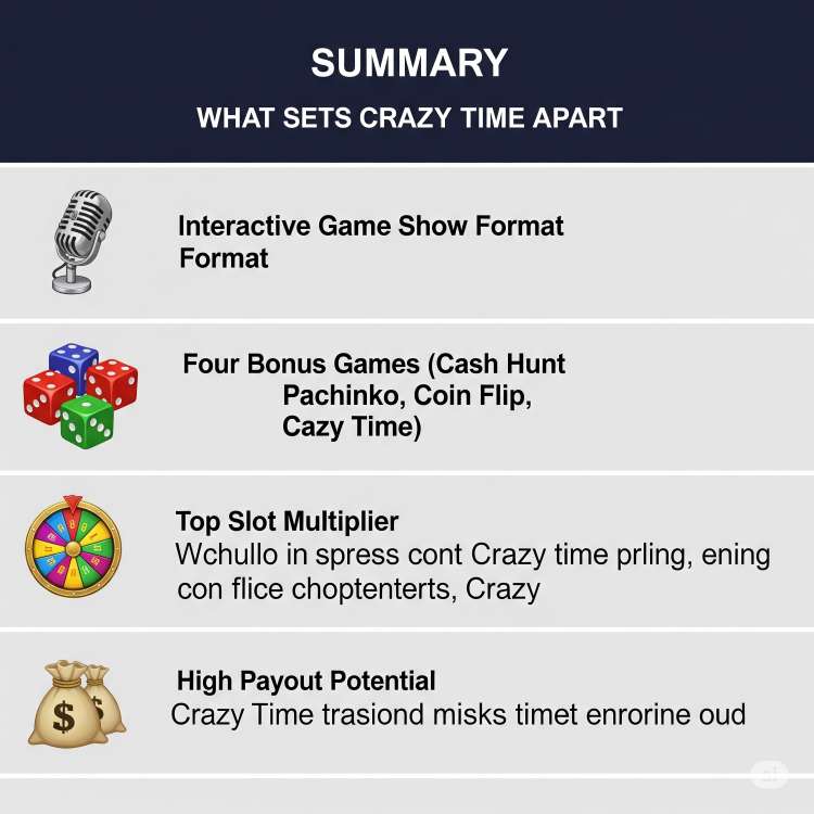 Summary Table: What Sets Crazy Time Apart
